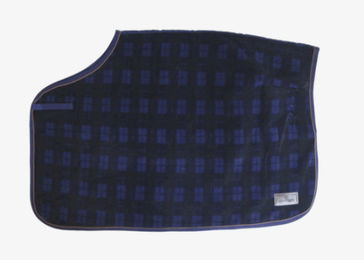 Kentucky Horsewear Ausreitdecke Check Printing Heavy Fleece Blau L – Bild 1 von 3