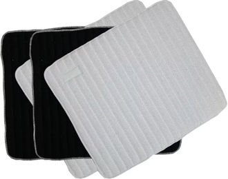 Kentucky Horsewear Bandagierunterlagen Absorb Gamaschen 4er-Set Schwarz Weiß 45 x 40 cm – Bild 1 von 5
