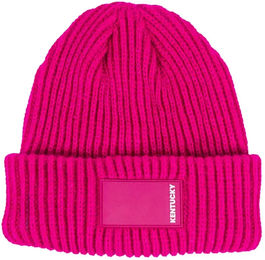 Kentucky Horsewear Beanie Unisex Mütze Rosa mit gummiertem Logo – Bild 1 von 6