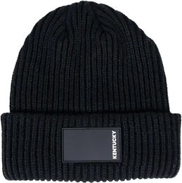 Kentucky Horsewear Beanie Unisex Mütze Schwarz mit gummiertem Logo Einheitsgröße – Bild 1 von 6