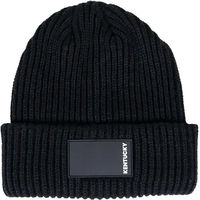 Produktbild von Kentucky Horsewear Beanie Unisex Mütze Schwarz mit gummiertem Logo Einheitsgröße