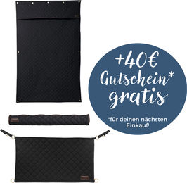 Kentucky Horsewear Boxenwandvorhang mit Boxentürvorhang und Kopfschutz Schwarz – Bild 1 von 1