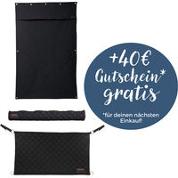 Produktbild von Kentucky Horsewear Boxenwandvorhang mit Boxentürvorhang und Kopfschutz Schwarz