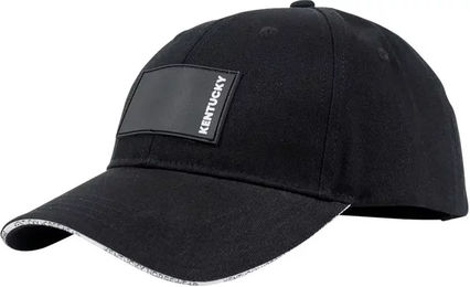 Kentucky Horsewear Cap Damen Schwarz mit gummiertem Logo aus Baumwolle – Bild 1 von 8