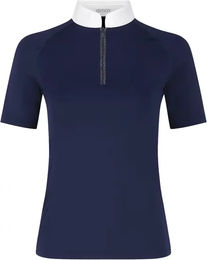 Kentucky Horsewear Classic Damen Wettkampfshirt mit Glitzer und Reißverschluss Kurzarm Größe 40 – Bild 1 von 5