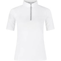 Produktbild von Kentucky Horsewear Classic Reitshirt Damen Weiß mit Reißverschluss aus Polyamid