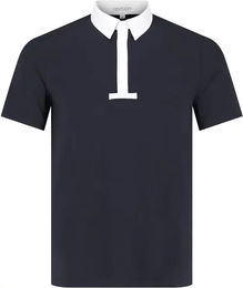 Kentucky Horsewear Classic Reitshirt für Herren in Blau und Weiß – Bild 1 von 4