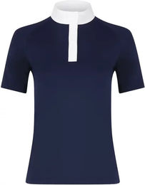 Produktbild von Kentucky Horsewear Classic Wettbewerbshemd Damen Reitshirt Weiß Blau