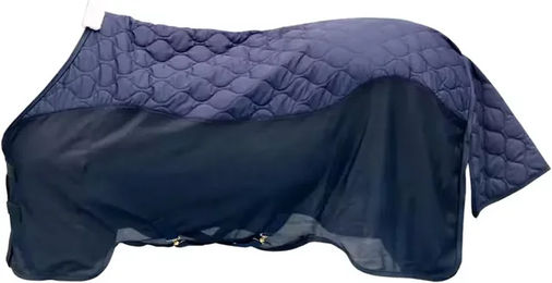 Kentucky Horsewear Combo Cooler Fleece Transport- und Abschwitzdecke für Pferde Blau 145 cm – Bild 1 von 13