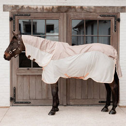 Kentucky Horsewear Combo-Fliegendecke Comfort Wasserdicht Beige Größe 140 (6'3) – Bild 1 von 5