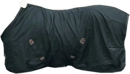 Kentucky Horsewear Cotton Sheet Baumwoll-Stalldecke für Pferde Schwarz 160 – Bild 1 von 10