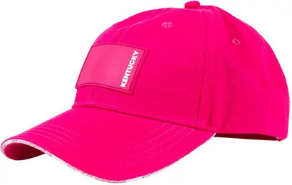 Kentucky Horsewear Damen Kappe aus Baumwolle in Rosa mit gummiertem Logo – Bild 1 von 7