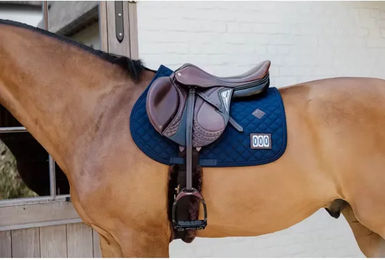 Kentucky Horsewear Diamond Competition Schabracke für Springpferde Marine Blau mit 2 Startnummern – Bild 1 von 11