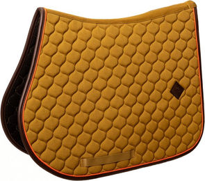 Kentucky Horsewear Dressage Sattelpad Onion Quilt Neon Leder Rosa Gelb – Bild 1 von 2