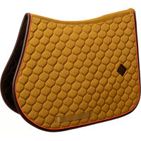 Produktbild von Kentucky Horsewear Dressage Sattelpad Onion Quilt Neon Leder Rosa Gelb