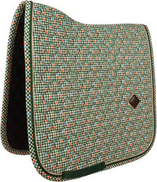 Produktbild von Kentucky Horsewear Dressur Schabracke Pied De Poule Velvet Velours Grün Bunt für Vollblut