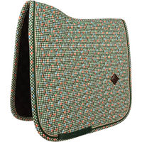 Produktbild von Kentucky Horsewear Dressur Schabracke Pied De Poule Velvet Velours Grün Bunt für Vollblut