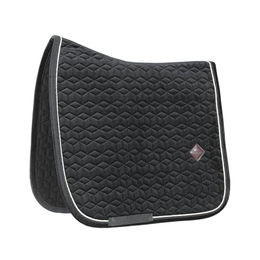 Kentucky Horsewear Dressurschabracke Basic Velvet für Vollblut in Schwarz – Bild 1 von 2