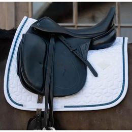 Kentucky Horsewear Dressurschabracke Glitter Rope Weiß/Blau für Warmblut – Bild 1 von 7