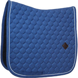 Kentucky Horsewear Dressurschabracke Melange Blau aus Baumwolle für Warmblut – Bild 1 von 5