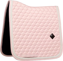 Kentucky Horsewear Dressurschabracke mit geflochtener Kordel in Rosa aus Baumwolle für Warmblut – Bild 1 von 13