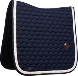 Kentucky Horsewear Dressurschabracke Plaited Cord Blau aus Baumwolle für Warmblut – Bild 1 von 13