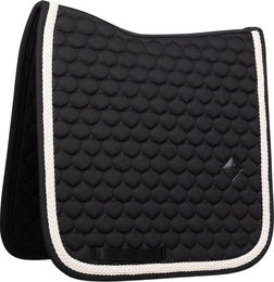 Kentucky Horsewear Dressurschabracke Plaited Cord Schwarz aus Baumwolle für Warmblut – Bild 1 von 13