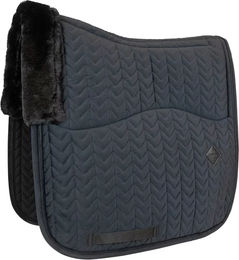 Kentucky Horsewear Dressurschabracke Velvet aus Velours Schwarz für Warmblut – Bild 1 von 6