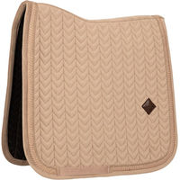 Produktbild von Kentucky Horsewear Dressurschabracke Velvet Fishbone Plaited Glitter Rope Beige Full
