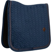 Produktbild von Kentucky Horsewear Dressurschabracke Velvet Fishbone Plaited Glitter Rope Marineblau Full