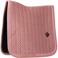 Produktbild von Kentucky Horsewear Dressurschabracke Velvet Fishbone Plaited Glitter Rope Old Rose Full
