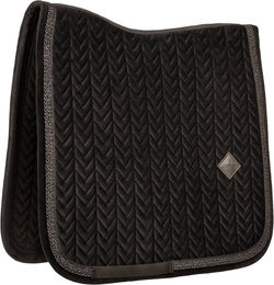 Kentucky Horsewear Dressurschabracke Velvet Fishbone Plaited Glitter Rope Schwarz Full – Bild 1 von 1