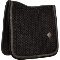 Produktbild von Kentucky Horsewear Dressurschabracke Velvet Fishbone Plaited Glitter Rope Schwarz Full