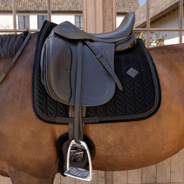 Kentucky Horsewear Dressurschabracke Velvet Mini Pearls Schwarz für Warmblut – Bild 1 von 5