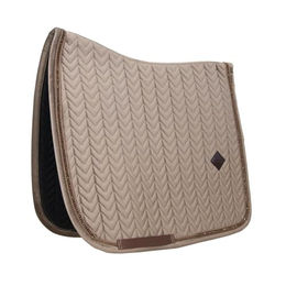 Kentucky Horsewear Dressurschabracke Velvet Pearls in Beige aus Velours für Warmblut – Bild 1 von 4