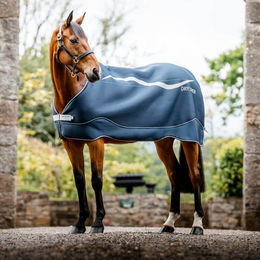 Kentucky Horsewear Dry Liner Light Abschwitzdecke und Unterdecke Fleece Blau Silber 125 cm – Bild 1 von 5