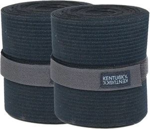 Kentucky Horsewear Elastische Fleece-Gamaschen für Pferde Schwarz Vollblut – Bild 1 von 5