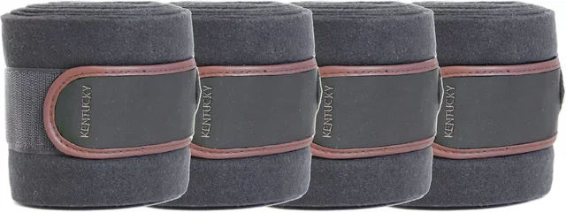 Kentucky Horsewear Fleece-Gamaschen für Warmblut in Grau – Bild 1 von 2