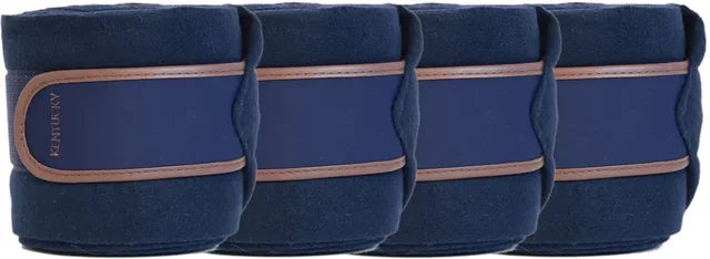Kentucky Horsewear Fleecebandagen Gamaschen Navy Blau für Warmblut – Bild 1 von 8