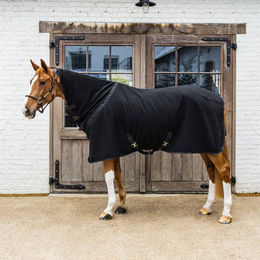 Kentucky Horsewear Fleecedecke mit Halsteil für Pferde in Blau oder Schwarz – Bild 1 von 2