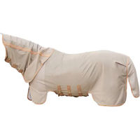 Produktbild von Kentucky Horsewear Fliegendecke Comfort mit Halsteil Beige/Orange Größe 125