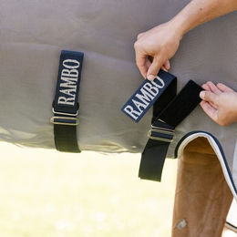 Kentucky Horsewear Fliegendecke Rambo Protector Fieldsafe für Pferde 155 cm Silber Blau Weiß Beige – Bild 1 von 6