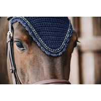 Produktbild von Kentucky Horsewear Fliegenhaube Lang für Pferde Stone & Pearl Dunkelblau