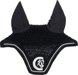 Kentucky Horsewear Fliegenhaube Wellington 3D Logo für Pferde in Hellblau mit Seiloptik – Bild 1 von 8