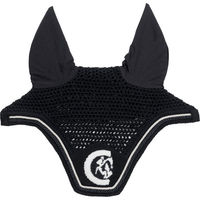 Produktbild von Kentucky Horsewear Fliegenhaube Wellington 3D Logo für Pferde in Hellrosa mit Seiloptik