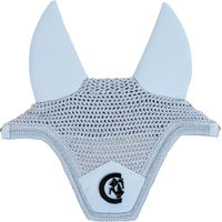 Produktbild von Kentucky Horsewear Fliegenhaube Wellington 3D Logo Soundless Hellblau für Warmblut