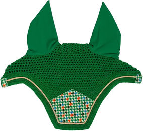 Produktbild von Kentucky Horsewear Fliegenhaube Wellington aus Samt für Ponys in Grün