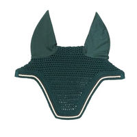Produktbild von Kentucky Horsewear Fliegenhaube Wellington Diamond Rope für Pferde in Tannengrün