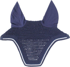 Kentucky Horsewear Fliegenhaube Wellington Diamond Rope Marine Blau für Pferde – Bild 1 von 6