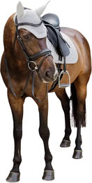 Kentucky Horsewear Fliegenhaube Wellington Diamond Rope Soundless für Pferde in Grau oder Weiß – Bild 1 von 4